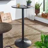 KADIMA DESIGN Modischer Bartisch in Schwarz, Trompetenfuß, 30 kg Belastbar, für Gastronomie/Zuhause