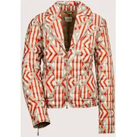 Madeleine Jacke cappuccino / orange / wollweiß XXL