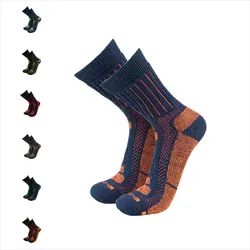 Alpaka Merino Wandersocken: GLACIAR extra starker Polsterung Bergsteigersocken navyblau 39/42