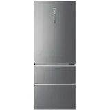 Haier A3FE743CPJ(UK) Kühl- und Gefrierkombination Freistehend 450 l E Silber - Silber