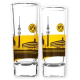 BVB Borussia Dortmund Borussia Dortmund BVB Schnapsglas Skyline (2 Stück)