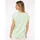 Zwillingsherz Kurzarmshirt "Positive Mind", Damen, Gr. L/XL, grün (hellgrün), Web, Obermaterial: 95% Baumwolle, 5% Elasthan, bedruckt, unifarben, oversize Po-bedeckend, V-Ausschnitt, Shirts, V-Ausschnitt, Kurzarm, hinten etwas länger, Baumwollmischung