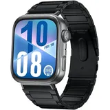 Strap-it Huawei Watch Fit Armband Titan für Huawei Watch Fit 5 Pro - Schwarz - Butterfly-Verschluss