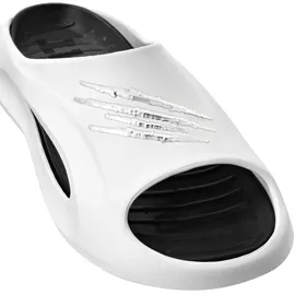 Plein Sport Flache Gummisandalen, Größe 44-45 in weiß, 0102 | white/black