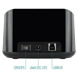 TooQ TQDS-802B - Dockingstation USB 3.0 Schwarz