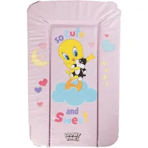 tataway Looney Tunes Wickeltisch, Matratze, weicher Wickeltisch für Jungen und Mädchen mit Titti- und Silvestro-Grafiken, Maße 73 x 48,5 x 3 cm