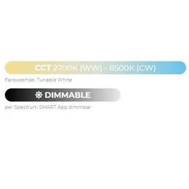 Spectrum Smart LED Kerze 5W = 35W E14 matt Warmweiß bis Tageslichtweiß 2700K - 6500K Tuya Wi-Fi dimmbar