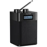 Mycket DAB/DAB+ Digital und UKW Radio, Tragbares DAB Radio, wiederaufladbarer USB MP3 Player mit Bluetooth/U Disk, 80 voreingestellte Sender, Kopfhörereingang, Radio für Zuhause