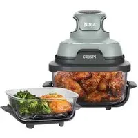 Ninja CRISPi 4-in-1 Tragbare Glas-Heißluftfritteuse in Grautürkis | FN101EUSG | von SharkNinja