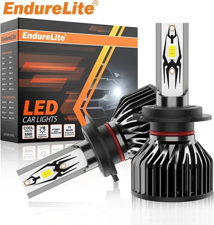 ENdureLite H1 LED-Kfz-Scheinwerfer, 20.000 lm, 300 % heller, Pures Weiß 6000 K, Plug & Play, IP68 wasserdicht, 2er-Pack