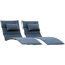 Home Deluxe Auflage 190 x 60 x 4 cm grau 2 St.