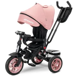 Lorelli Dreirad Speedy, Luftreifen, Musik, Licht, Schubstange pink