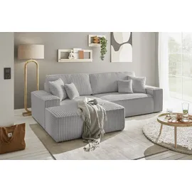 OTTO home Eckcouch Cord 2-Sitzer Grau