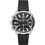 Diesel Herren Quarz-Chronograph Uhr mit Armband GRIFFED DZ4603 + Armband Beads Achat schwarz, DX1381040