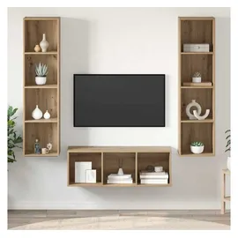 vidaXL TV-Schrankset Wandmontiert 3 pcs 0 cm Artisan-Eiche Holzwerkstoff