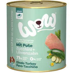 WOW Adult 800g Dose Hundenassfutter 6 x 800 Gramm Pute mit Zucchini