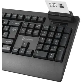 Renkforce RF-CKB-201 USB Tastatur Schweiz, QWERTZ Schwarz Chipkarten-Leser