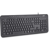 InLine Design Keyboard, Tastatur, USB-Kabel, DE Layout, schwarz