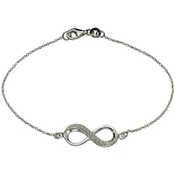 Zeeme Silber Armband Silber 925 mit Unendlichkeitszeichen 19cm lang