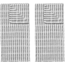 Broste Copenhagen Geschirrtuch Folke 50x70cm 2er Set black natural