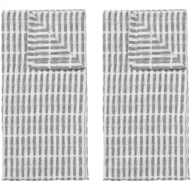 Broste Copenhagen Geschirrtuch Folke 50x70cm 2er Set black natural