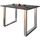 VCM my office Lona Schreibtisch anthrazit rechteckig, U-Fuß-Gestell silber 80,0 x 50,0 cm