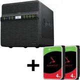 Synology DiskStation DS423 4 Einschübe NAS-Server Leergehäuse + 2x Seagate Ironwolf SATA 3.5" HDD 4TB Festplatte