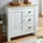 FineBuy Sideboard 79 x 81 x 35 cm Weiß / Eiche