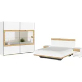 rauch Schlafzimmer-Set Tarragona, (Set, 4-tlg), Schrank in 3 Breiten, Bett in 2 Breiten, 2 Nachttische MADE IN GERMANY weiß