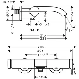 Hansgrohe Vivenis Aufputz chrom