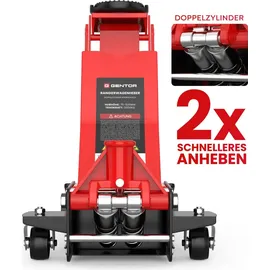 GENTOR Wagenheber Stahl 75-505mm rot