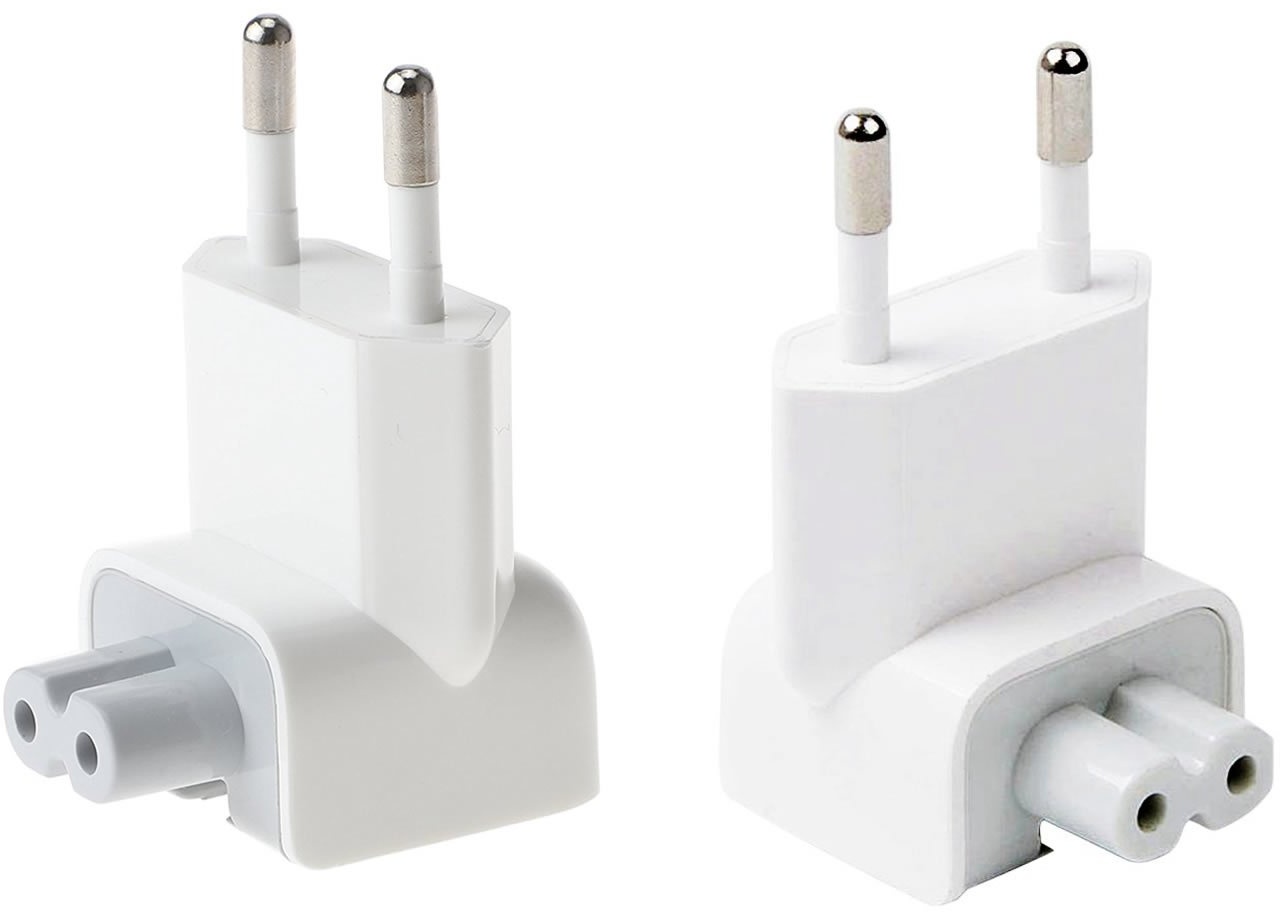 BEYEE AC Adapter Europa Stecker Reise-Ladegerät Konverter Ersatzanschluss für iPod, iPhone, iPad, Tablets, MacBook AC Netzteil (2xEU Stecker) Weiß
