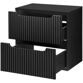 [en.casa] Waschtischunterschrank Skelbolu 60,4 x 59,5 x 40 cm Schwarz