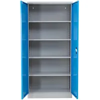 Proregal Stahlschrank, Hellblau, Metall, Rechteckig, 92x195x42 cm, Arbeitszimmer, Aktenschränke