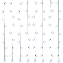 MARELIDA LED Lichtervorhang Schneeflocken 64 kaltweiße LED 1,2mx1m für Innen Weihnachten