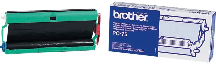 Brother PC-75 Fax-Zubehör Faxkassette + Farbband 144 Seiten Schwarz 1 Stück(e)