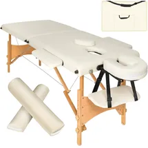 Tectake tectake® 2 Zonen Massageliege-Set, Breite 61 cm, Polsterung 5 cm, mit Holzgestell, 210 x 95 x 84 cm