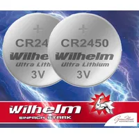 Wilhelm 2 x CR2450 Wilhelm Lithium Knopfzelle 3V 600mAh