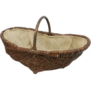 Siena Garden Weidenkorb mit Jute 55 x 29 x24 cm oval Juteeinlage, Henkel
