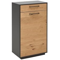 DIETER KNOLL Schuhschrank Anthrazit, Eichefarben - 60x103x37 cm