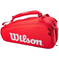 Wilson Super Tour 15 Stück Tasche, Rot/Weiß