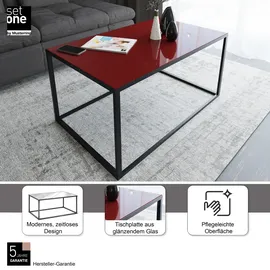 Set One by Musterring Reno Rot/Schwarz Glas 100 x 50 cm
