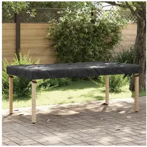 vidaXL Tischdecken Uni Schwarz 202 x 15 cm Stoff