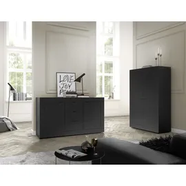 Home Affaire Highboard 102 x 162 cm Schwarz