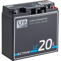 ECTIVE 12V LiFePO4 Lithium Versorgungsbatterie, 20 Ah