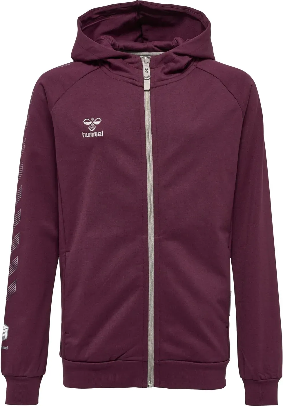 HUMMEL hmlMOVE GRID COTTON ZIP HOODIE KIDS - grapewine - 152