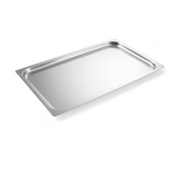 HENDI Serviertablett, Poliert mit satiniertem Rand, Servierplatte, Catering, GN 1/1, 530x325x(H)13mm, Edelstahl