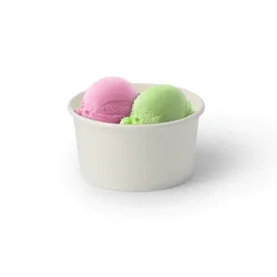 greenbox - Eisbecher aus Pappe S, 150 ml, max. 220 ml, Ø 92 mm, weiß, 1000 St.