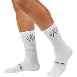 JACK & JONES Tennissocken Herren Schwarz Weiß One Size JACDIRECT TENNIS SOCK 20er Pack Weiß/Pack 1 One Size