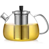 ecooe 1500ml Ersatz Teekanne aus Glas, NUR glass Teil, Ohne Filterset, replacement glass teapot